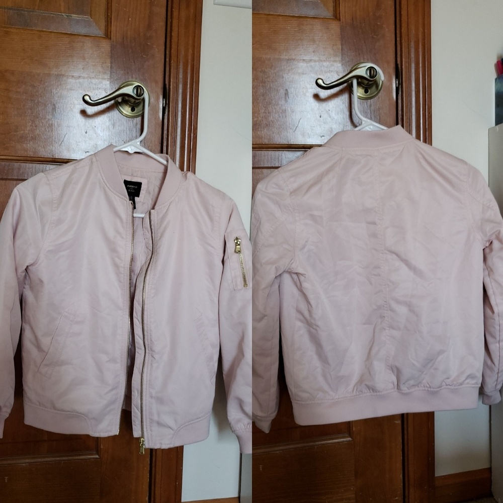 light pink bomber jacket